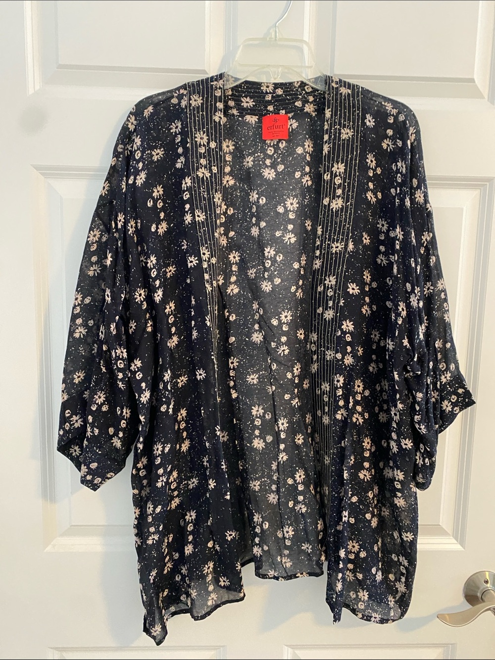 EUC Erfurt kimono sheer lightweight cover up fits L